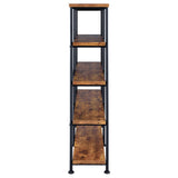 Analiese 4-Shelf Open Bookcase Antique Nutmeg