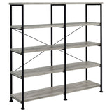 Analiese 4-Shelf Open Bookcase Grey Driftwood