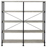 Analiese 4-Shelf Open Bookcase Grey Driftwood