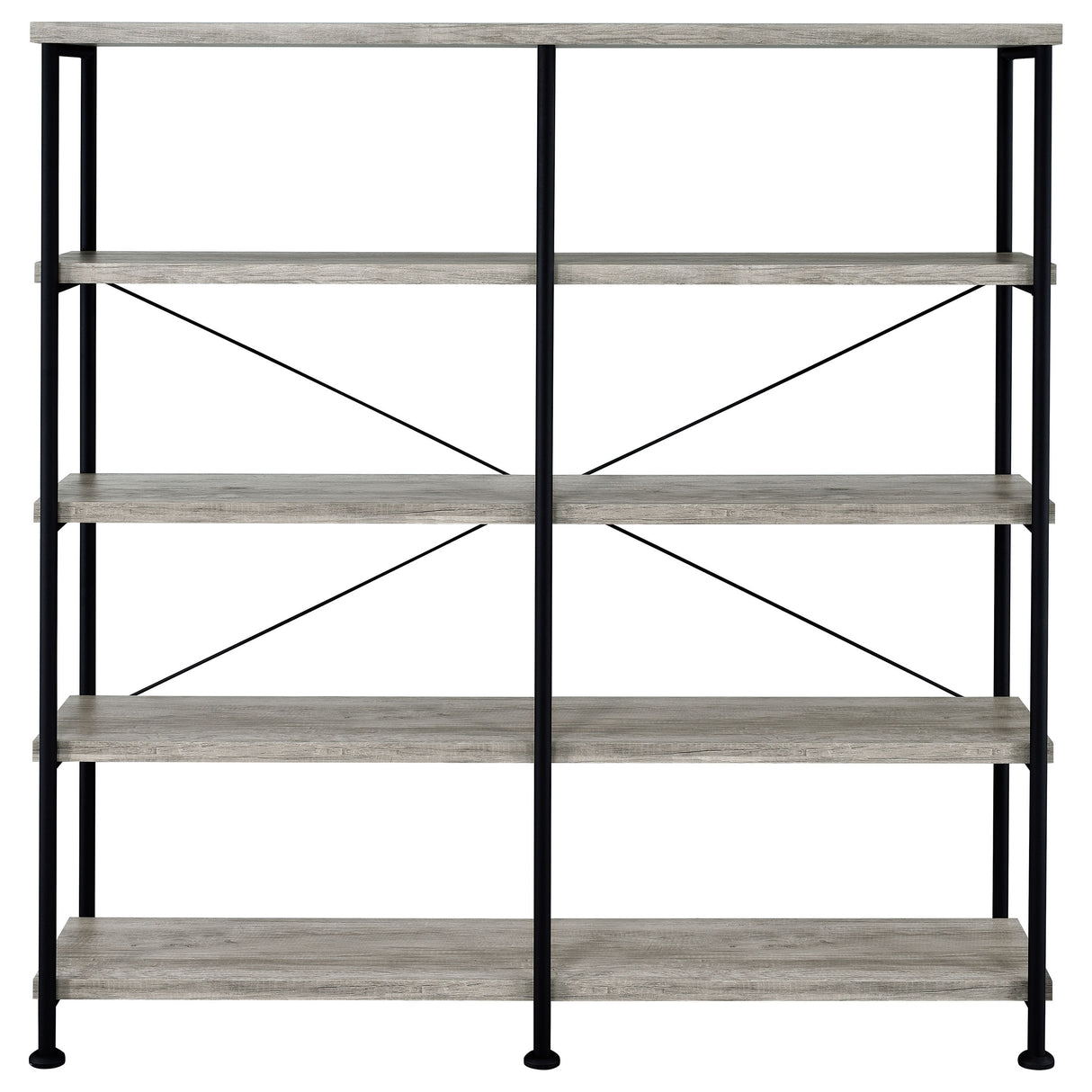 Analiese 4-Shelf Open Bookcase Grey Driftwood