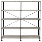 Analiese 4-Shelf Open Bookcase Grey Driftwood