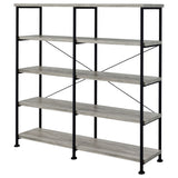 Analiese 4-Shelf Open Bookcase Grey Driftwood