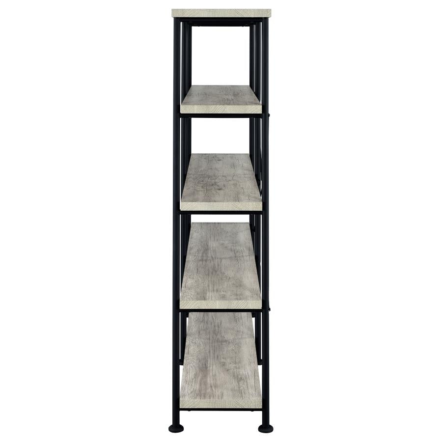 Analiese 4-Shelf Open Bookcase Grey Driftwood