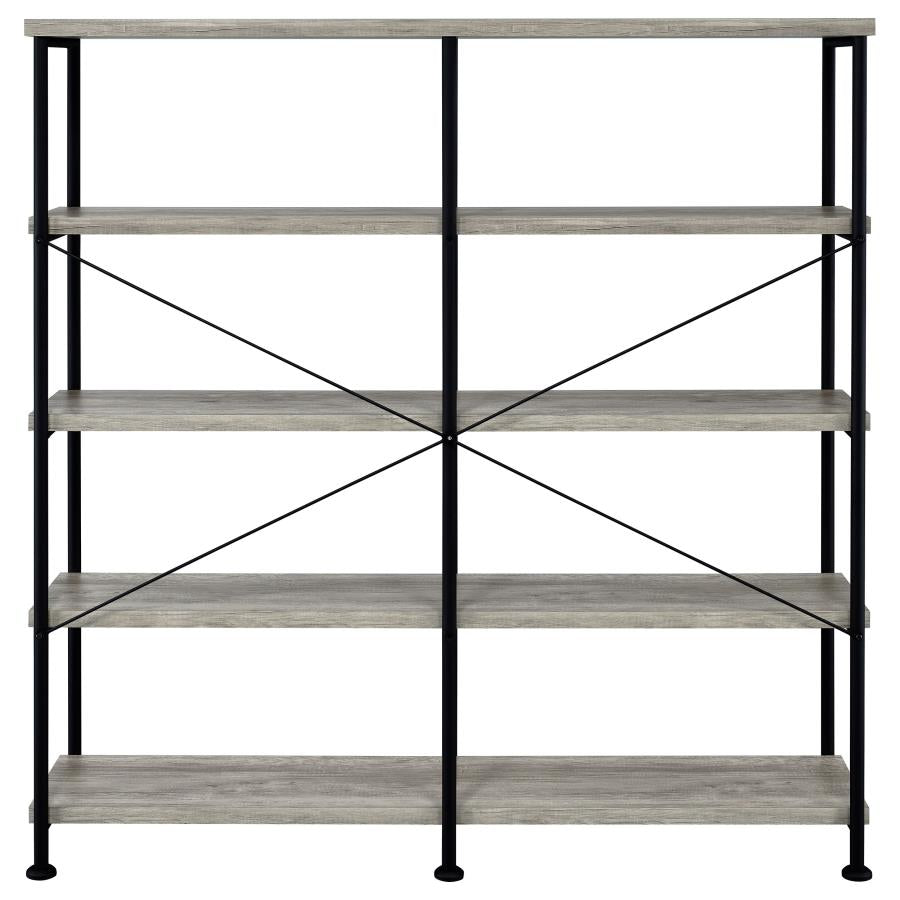 Analiese 4-Shelf Open Bookcase Grey Driftwood