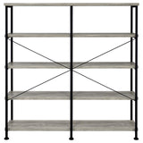 Analiese 4-Shelf Open Bookcase Grey Driftwood