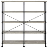 Analiese 4-Shelf Open Bookcase Grey Driftwood