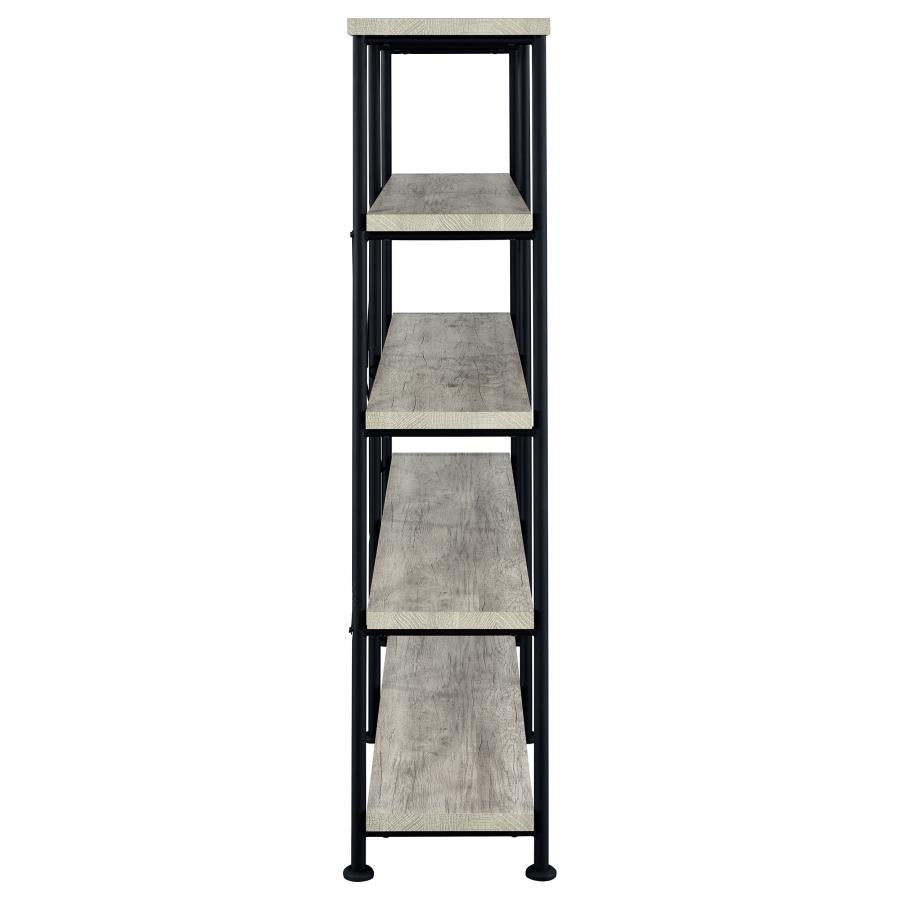 Analiese 4-Shelf Open Bookcase Grey Driftwood