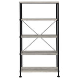 Analiese 4-Shelf Bookcase Grey Driftwood