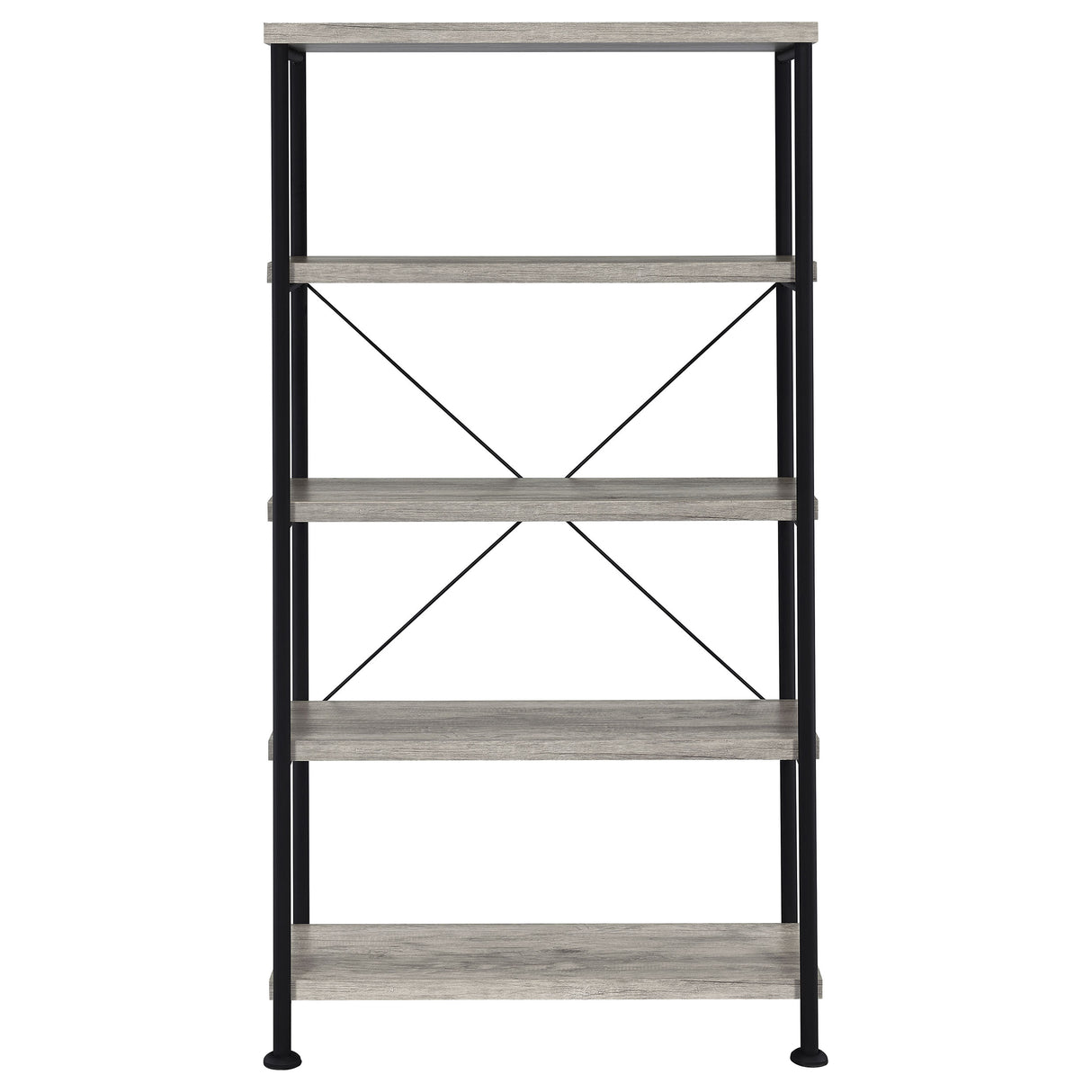 Analiese 4-Shelf Bookcase Grey Driftwood