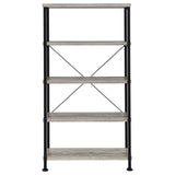 Analiese 4-Shelf Bookcase Grey Driftwood