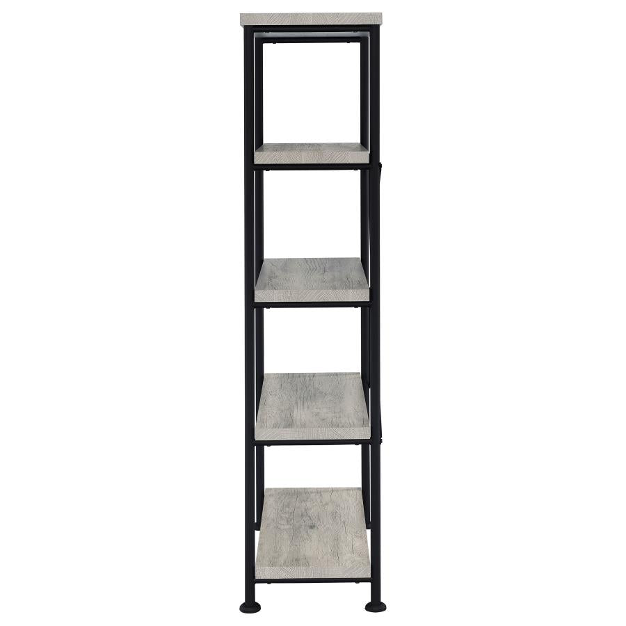 Analiese 4-Shelf Bookcase Grey Driftwood