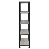 Analiese 4-Shelf Bookcase Grey Driftwood