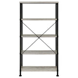 Analiese 4-Shelf Bookcase Grey Driftwood