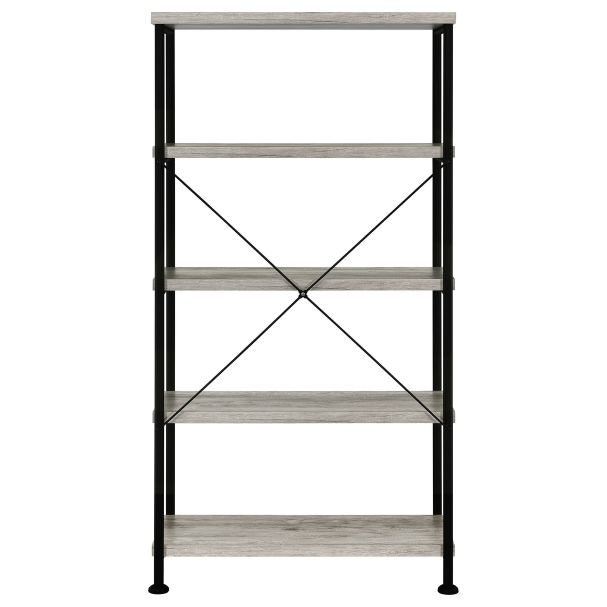 Analiese 4-Shelf Bookcase Grey Driftwood