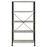 Analiese 4-Shelf Bookcase Grey Driftwood