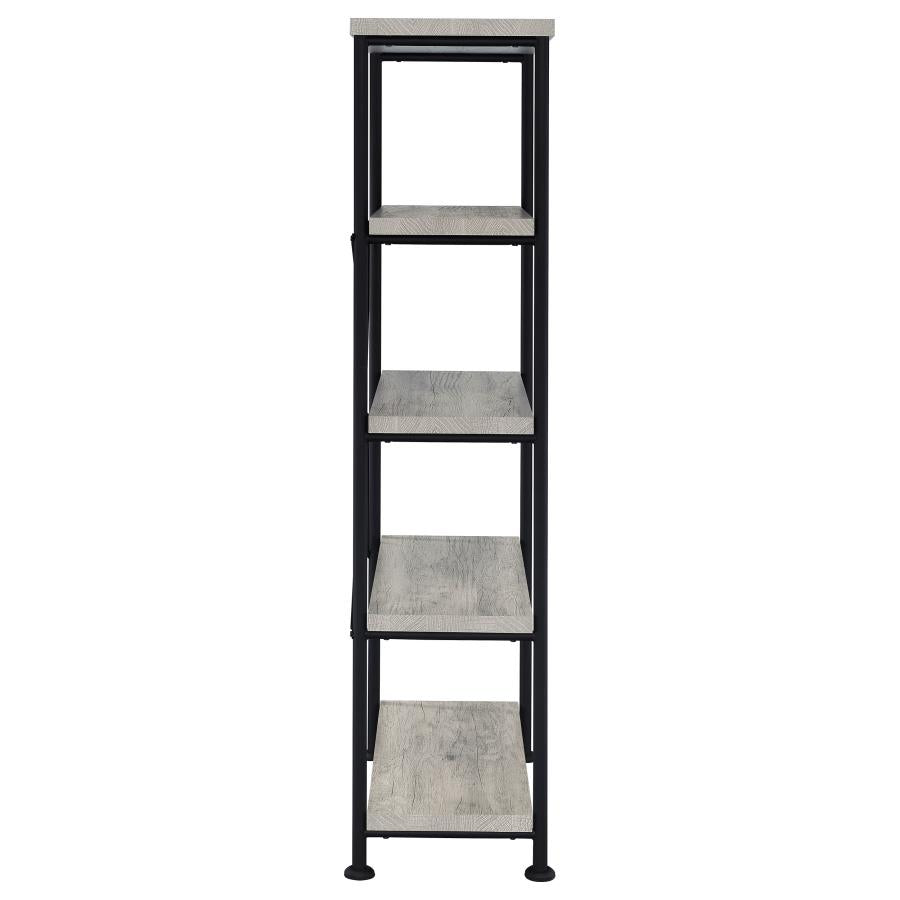 Analiese 4-Shelf Bookcase Grey Driftwood