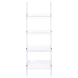 Amaturo 4-Shelf Ladder Bookcase Clear