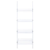 Amaturo 4-Shelf Ladder Bookcase Clear