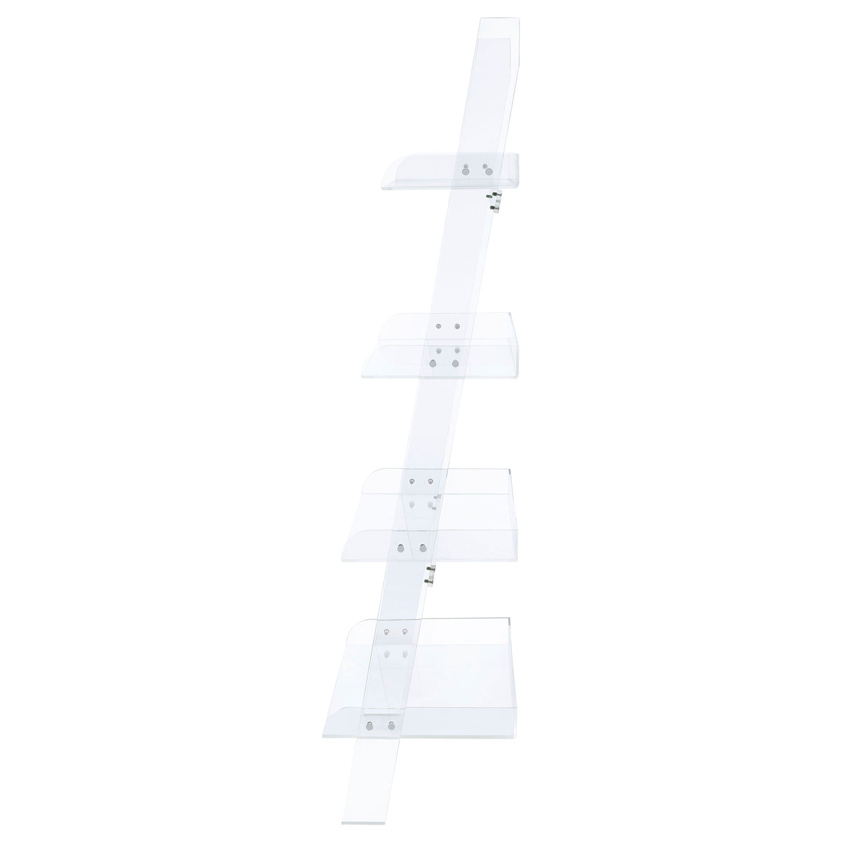 Amaturo 4-Shelf Ladder Bookcase Clear