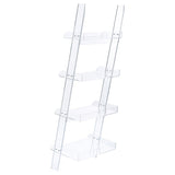 Amaturo 4-Shelf Ladder Bookcase Clear