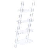 Amaturo 4-Shelf Ladder Bookcase Clear