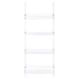 Amaturo 4-Shelf Ladder Bookcase Clear