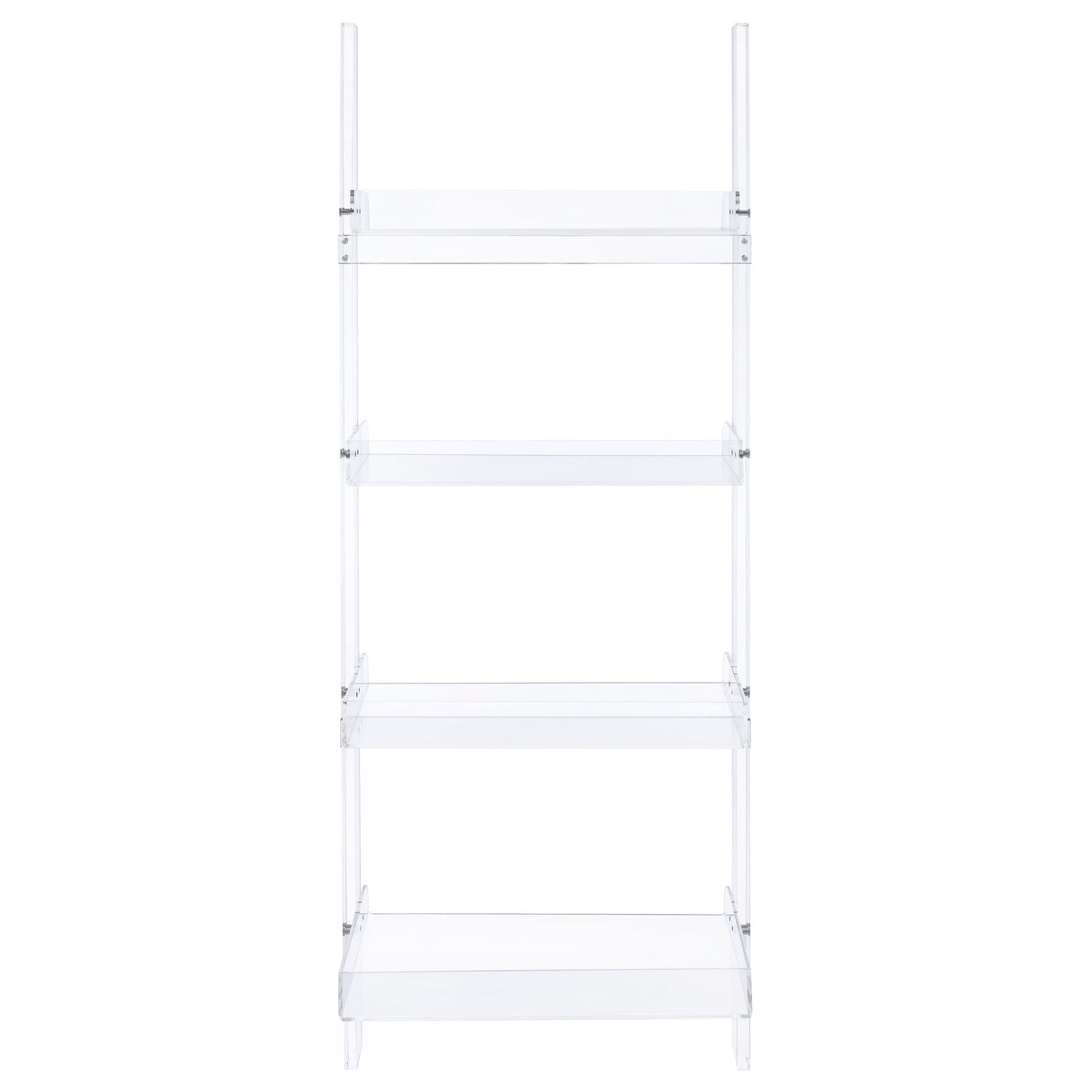 Amaturo 4-Shelf Ladder Bookcase Clear