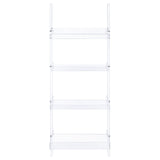 Amaturo 4-Shelf Ladder Bookcase Clear