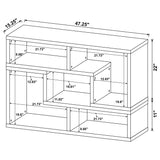 Velma Convertable Bookcase And Tv Console Grey Driftwood