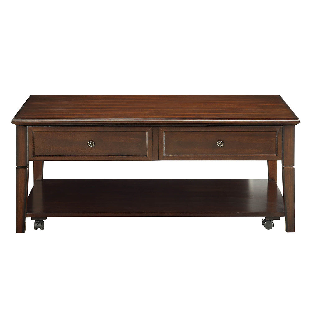 Malachi Walnut Finish Coffee Table