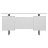 Lawtey Floating Top Office Desk White Gloss