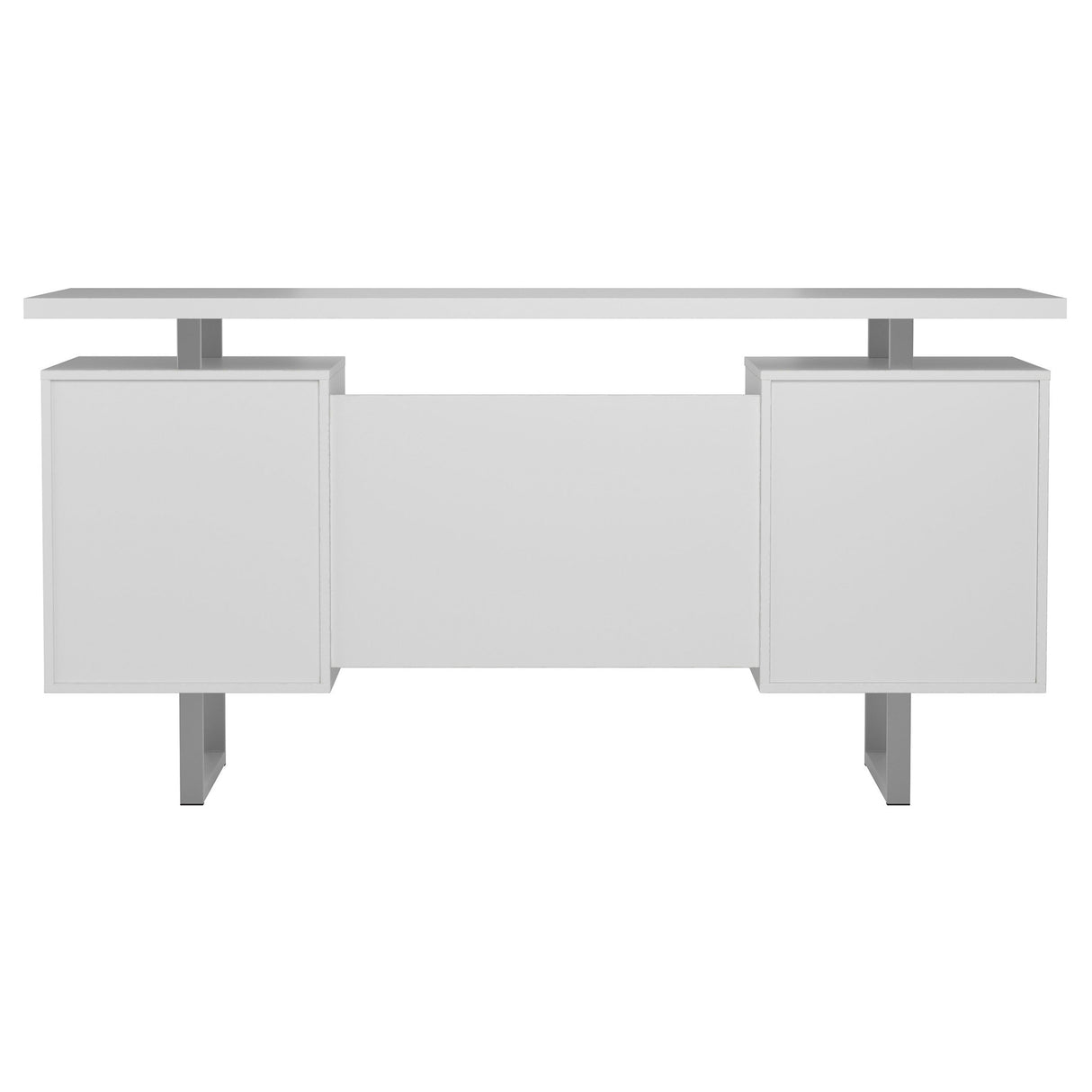 Lawtey Floating Top Office Desk White Gloss