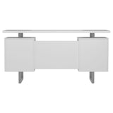 Lawtey Floating Top Office Desk White Gloss