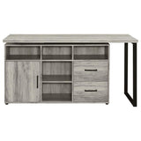 Hertford L-Shape Office Desk With Storage Grey Driftwood