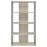 Loomis 4-Shelf Bookcase Whitewashed Grey