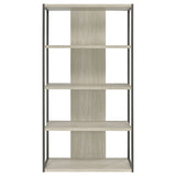 Loomis 4-Shelf Bookcase Whitewashed Grey