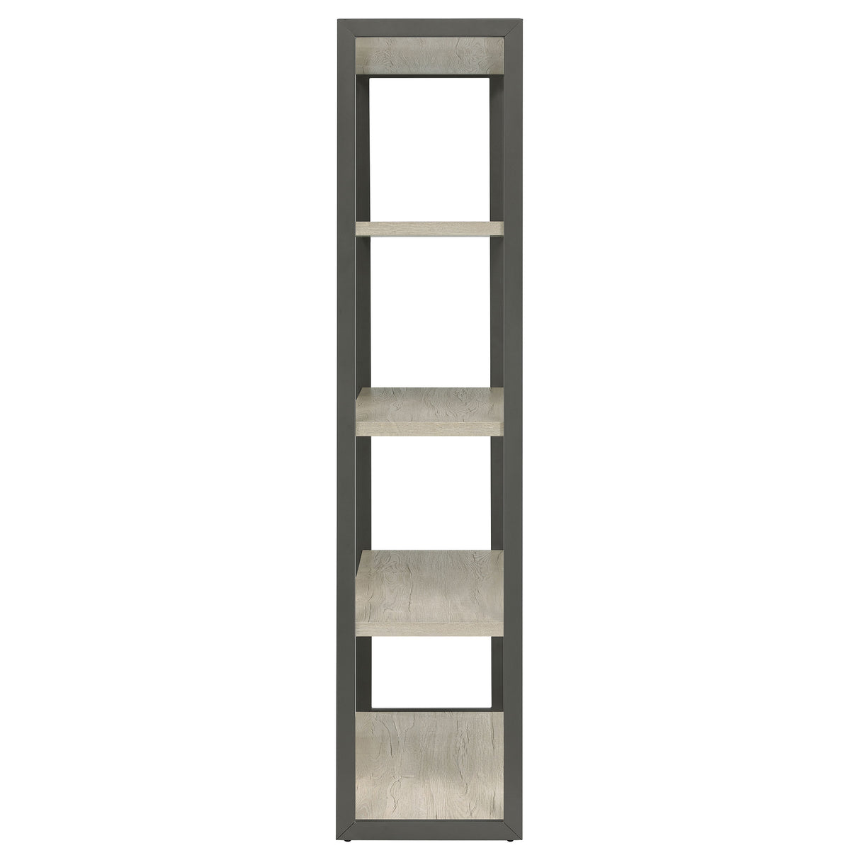 Loomis 4-Shelf Bookcase Whitewashed Grey