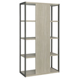 Loomis 4-Shelf Bookcase Whitewashed Grey