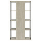 Loomis 4-Shelf Bookcase Whitewashed Grey