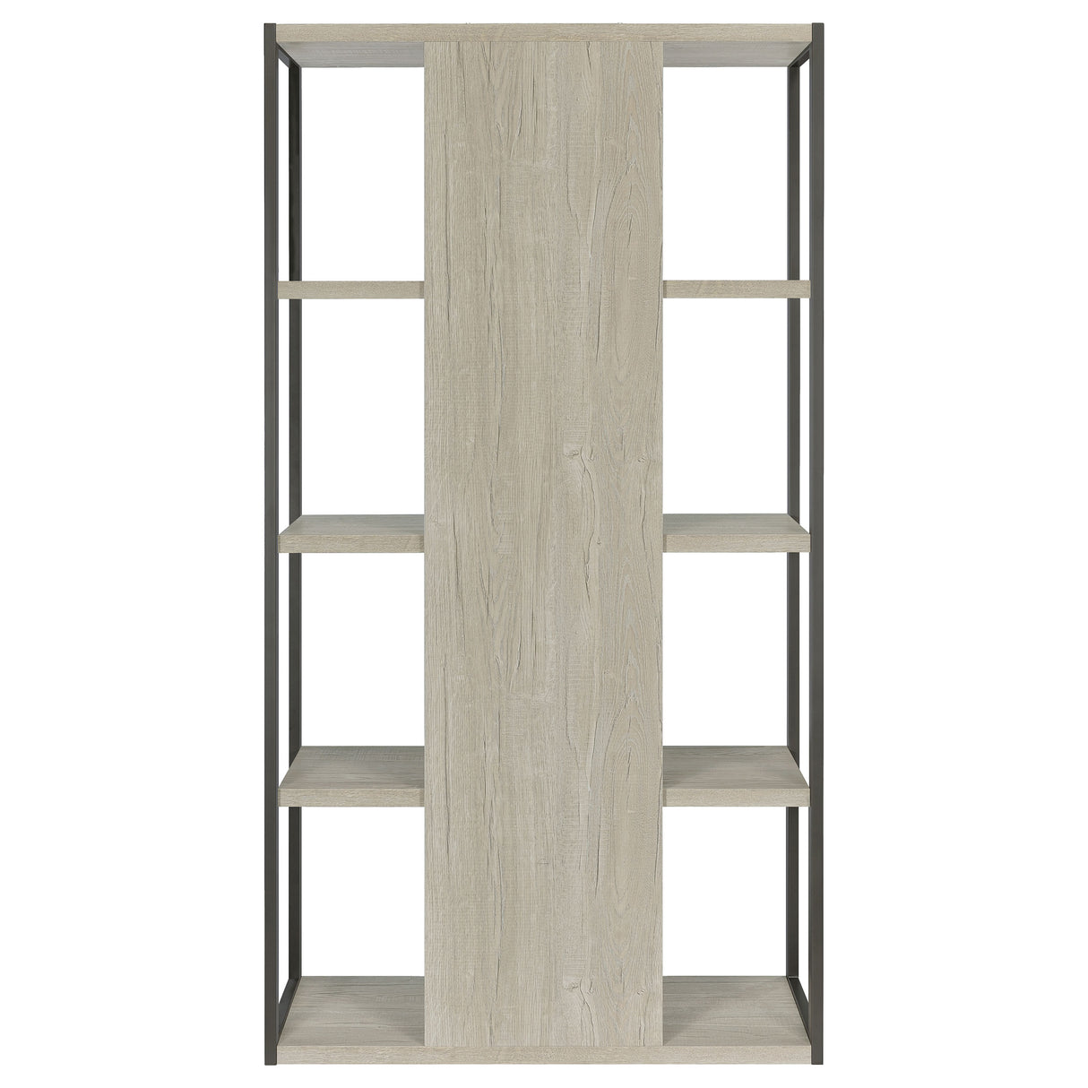 Loomis 4-Shelf Bookcase Whitewashed Grey