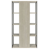 Loomis 4-Shelf Bookcase Whitewashed Grey