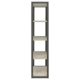 Loomis 4-Shelf Bookcase Whitewashed Grey