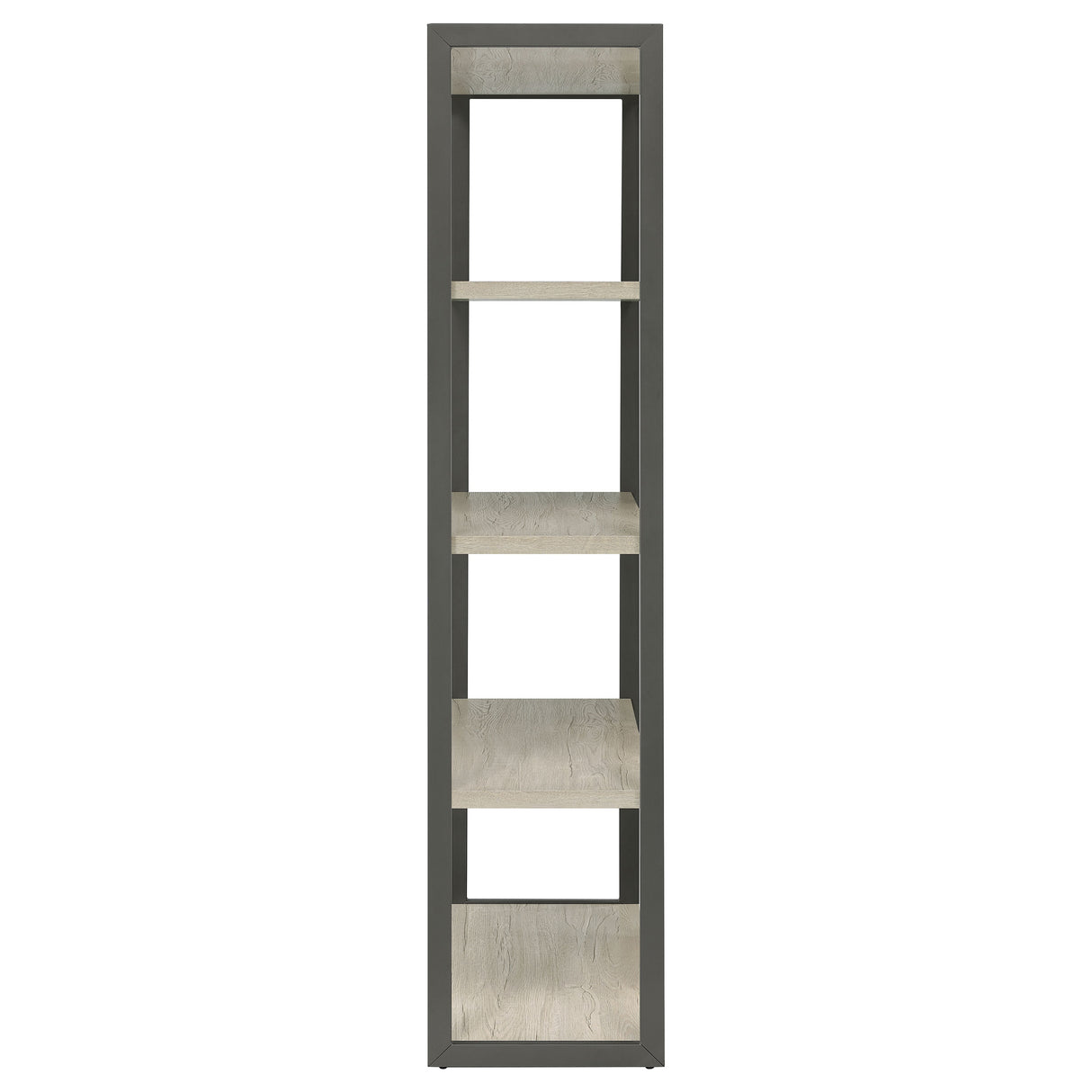 Loomis 4-Shelf Bookcase Whitewashed Grey