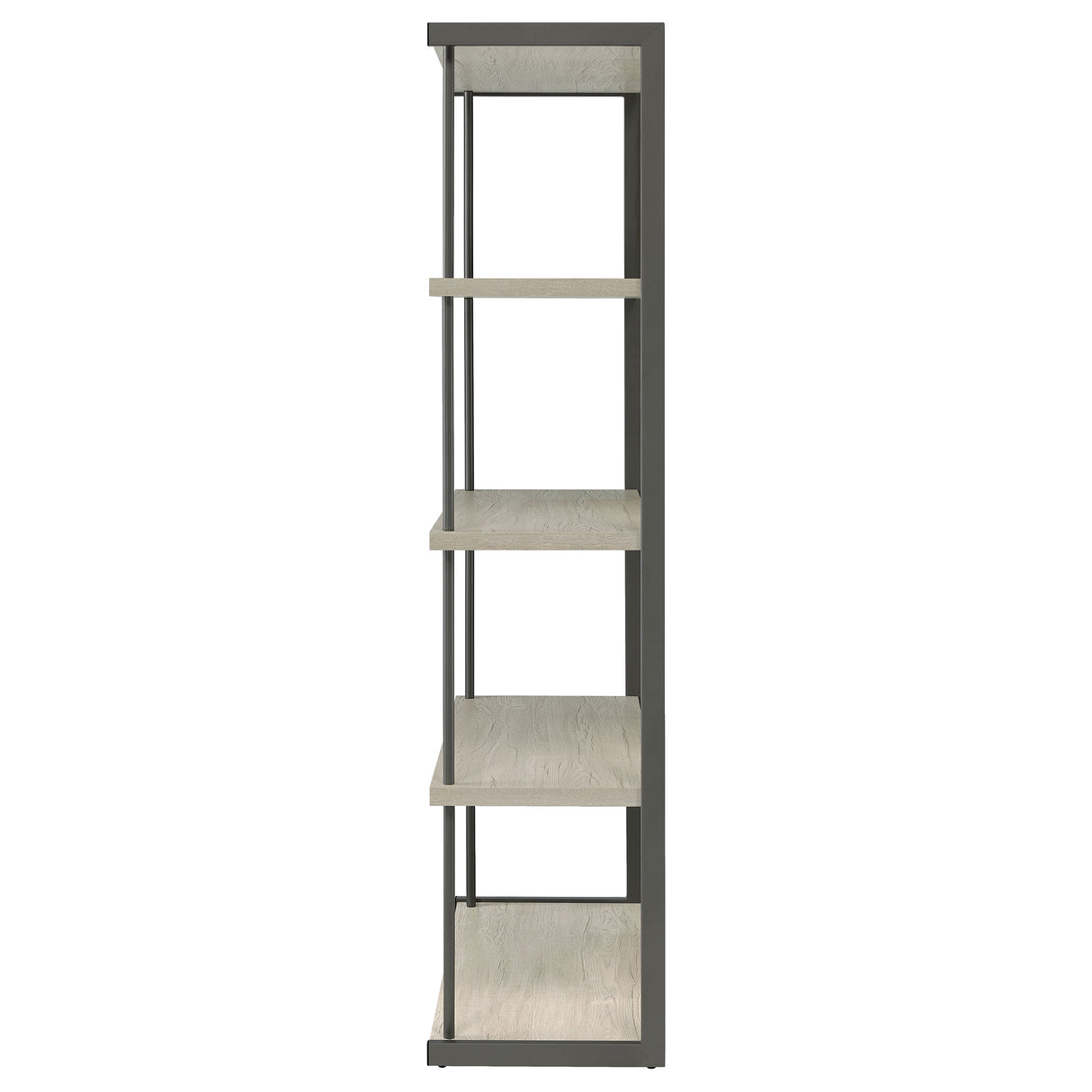 Loomis 4-Shelf Bookcase Whitewashed Grey