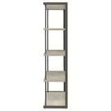 Loomis 4-Shelf Bookcase Whitewashed Grey