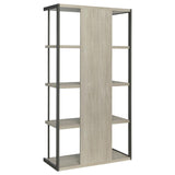 Loomis 4-Shelf Bookcase Whitewashed Grey