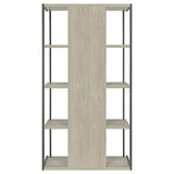 Loomis 4-Shelf Bookcase Whitewashed Grey