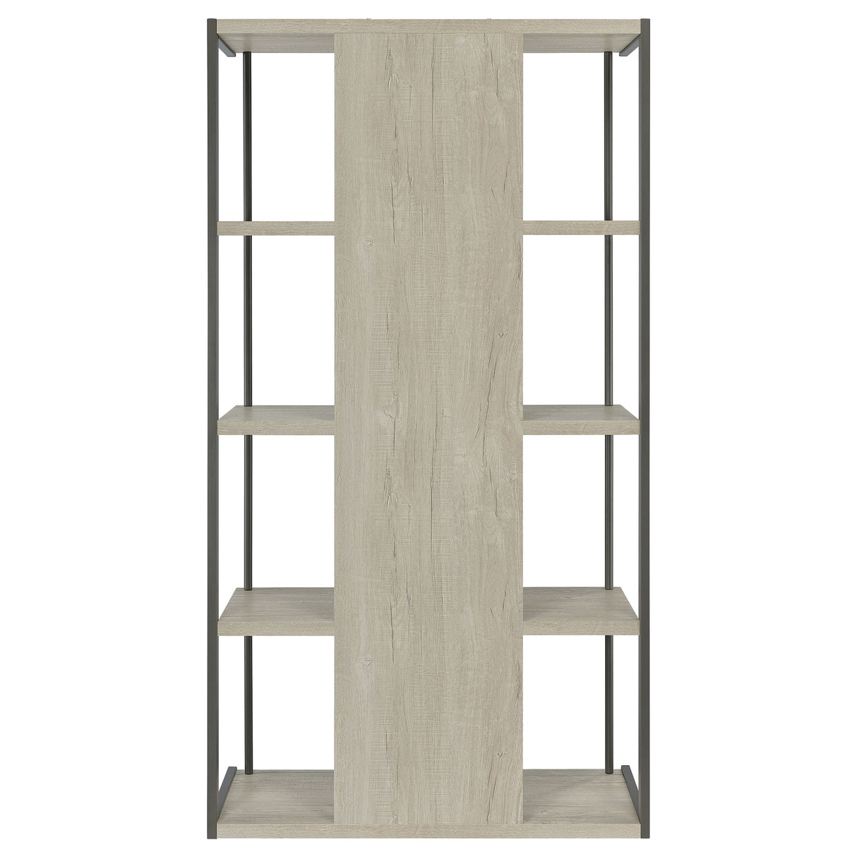 Loomis 4-Shelf Bookcase Whitewashed Grey