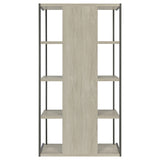 Loomis 4-Shelf Bookcase Whitewashed Grey