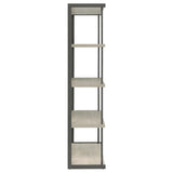 Loomis 4-Shelf Bookcase Whitewashed Grey